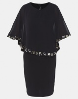 Queenspark Symetric Double Layer Knit Dress Black Photo