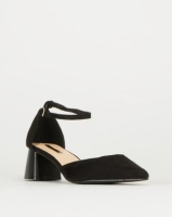 Legit Closed Quarter Pointy Block Heel With Ankle-Strap Black Photo