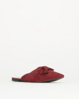 Legit Pointy Push In Pump With Bow Detail Burgundy Photo