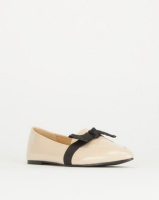 Legit Pointed Loafer With Contrast Bow Overlay Blush Photo