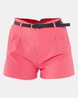 Utopia Shorts With Skinny Belt Pink Photo