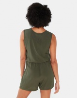 Brave Soul Woven Playsuit With Zip Up Front Moss Green Photo