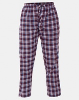 Brave Soul Flannel Check Lounge Pants Red/Navy Photo