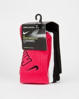 Nike DF Crew Socks Black/White/Pink Photo