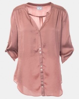 Contempo Hammered Satin Blouse Pink Photo