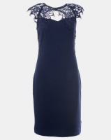 Contempo Dress With Lace Overlay Navy Photo