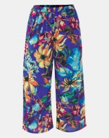 Slick Floral Symphony Ria Soft Wide Leg Pants Blue Photo