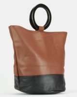Blackcherry Bag Ring Handle Shopper Bag Brown/Black Photo