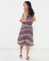 Lila Rose Geo Print Long Grecian Dress Multi Photo