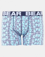 Bear 3Pk Font Print Bodyshorts Navy/Turquoise Photo