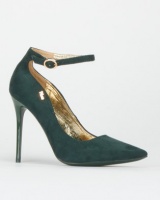 Plum Ankle Strap Court Shoes Green Photo