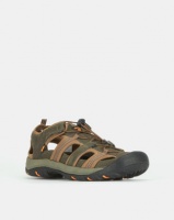 Jeep Leather Closed Adventure Sandals Olive Photo
