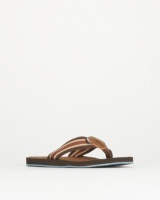 Jeep Stitch Thong Sandals Brown Photo