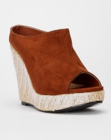 Utopia High Espadrille Slip On Wedges Tan Photo