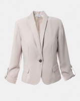 Contempo Jacket With Turn-Up Sleeves Natural Photo