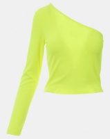 Contempo Generation One Shoulder Top Lime Neon Photo
