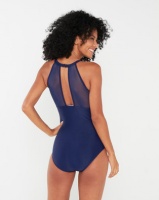 Utopia One Piece Swimsuit with Mesh Insets Dark Navy Photo