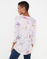 Queenspark Pretty Floral 3/4 Sleeve Woven Blouse Pink Photo