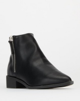 New Look Pointy Zip Boots Black Photo