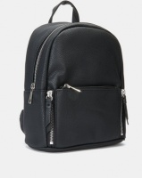 New Look Dahlia Zip Pocket Mini Curve Backpack Black Photo