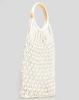 Blackcherry Bag Ring Handle Crochet Bag White Photo