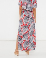 Legit Floral Side Slit Maxi Skirt Multi Photo