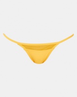 Sissy Boy Ribbed Tanga Bikini Bottom with Mesh Inlay Yellow Photo