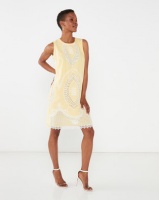 Queenspark Embroidered Sleeveless Woven Dress Yellow Photo