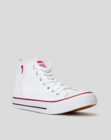 KG Hi Top Canvas Sneakers White Photo