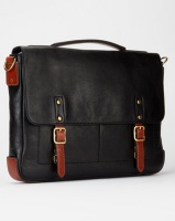 Fossil Defender Double Zip Leather Workbag Black Photo
