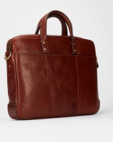 Fossil Haskell Top Zip Leather Workbag Cognac Photo
