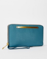 Fossil Liza Leather Clutch Wallet Blue Photo