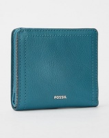 Fossil Logan Leather Bifold Wallet Blue Photo