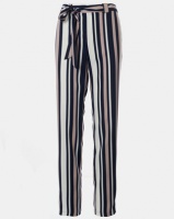 Contempo Stripe Pull On Pants With Sash Pink Photo