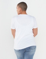 QUIZ Curve Amour T Shirt White Photo