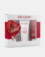 Revlon Love That Red 30ml Eau De Toilette/90ml PBS/150ml Body Lotion Photo