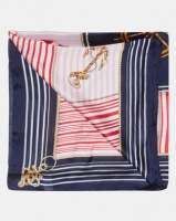 Queenspark Nautical Design Poly Satin Scarf Red Multi Photo