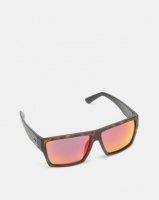 Dot Dash Nillionaire Sunglasses Dark Tort Black Satin / Red Chrome Photo