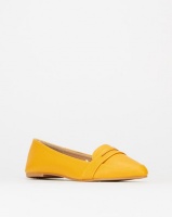 Legit Penny Moc Pointed Loafer Mustard Photo