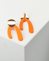 You I You & I Quirky Drop Earrings Orange Photo