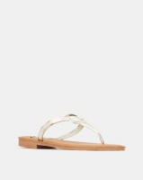 Madison Bailee Trim Detail Thong Sandals Gold Photo