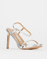 Madison Bexley Dainty Strap Heeled Sandals Silver Photo