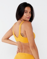 Legit Seersucker Bikini Top Mustard Photo