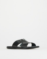 Polo Ethan Slide Leather Sandals Black Photo