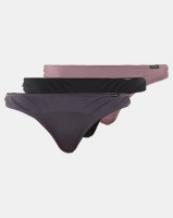 Kangol 3 Pack Microfiber Thongs Mocha/Charcoal/Black Photo