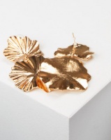 All Heart Flower Drop Earrings Gold Photo