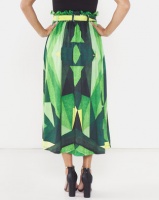 Michelle Ludek Geo Print Chloe Full Skirt Green Photo