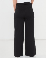 QUIZ Curves High Waisted Palazzo Trousers Black Photo