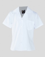 Schoolwear SA Girls 2 Pack Open Neck School Short Sleeve Shirt White Photo