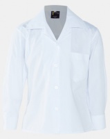 Schoolwear SA Girls 2 Pack School Long Sleeve Shirt White Photo